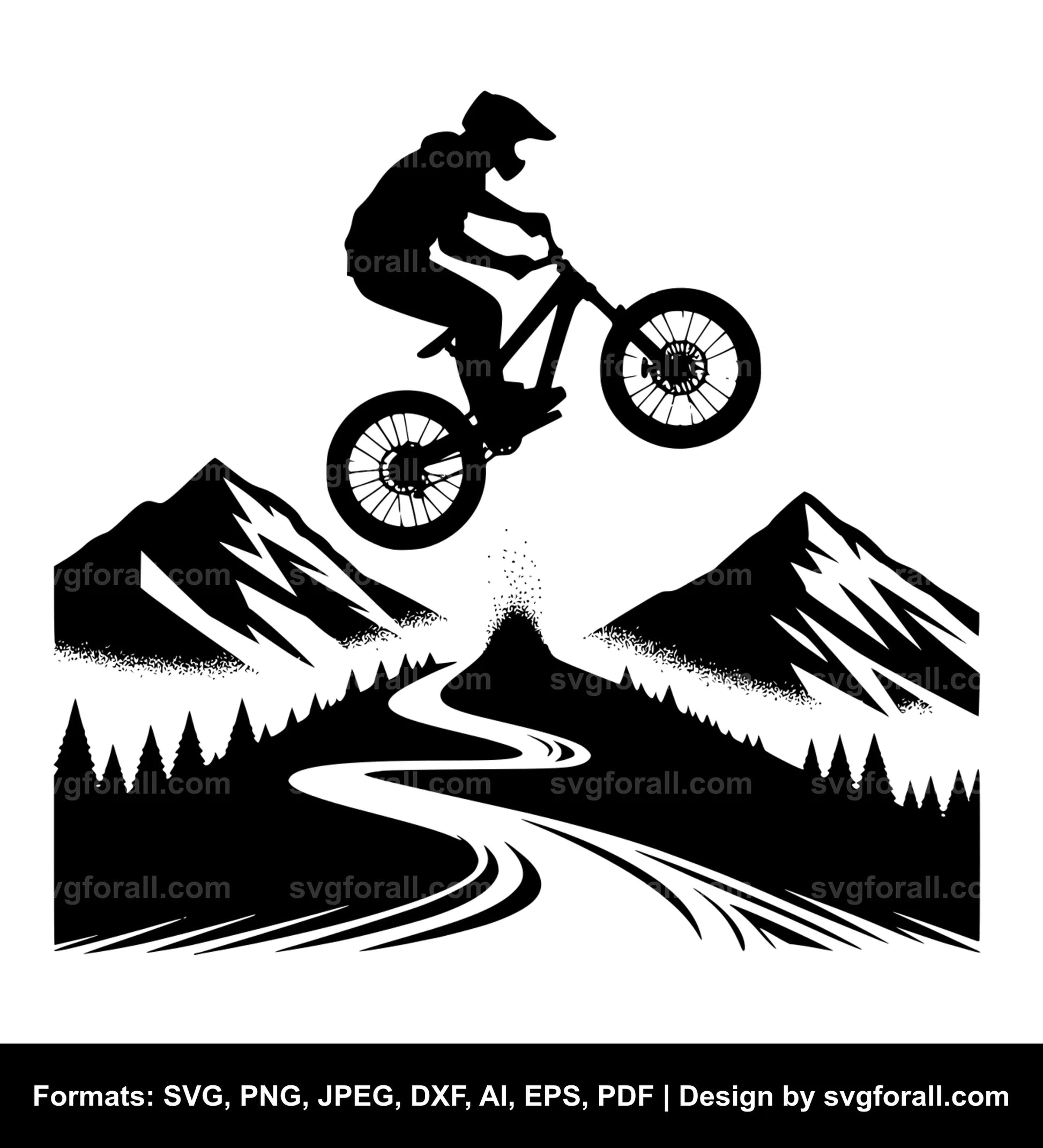 Mountain Bike SVG For Cricut