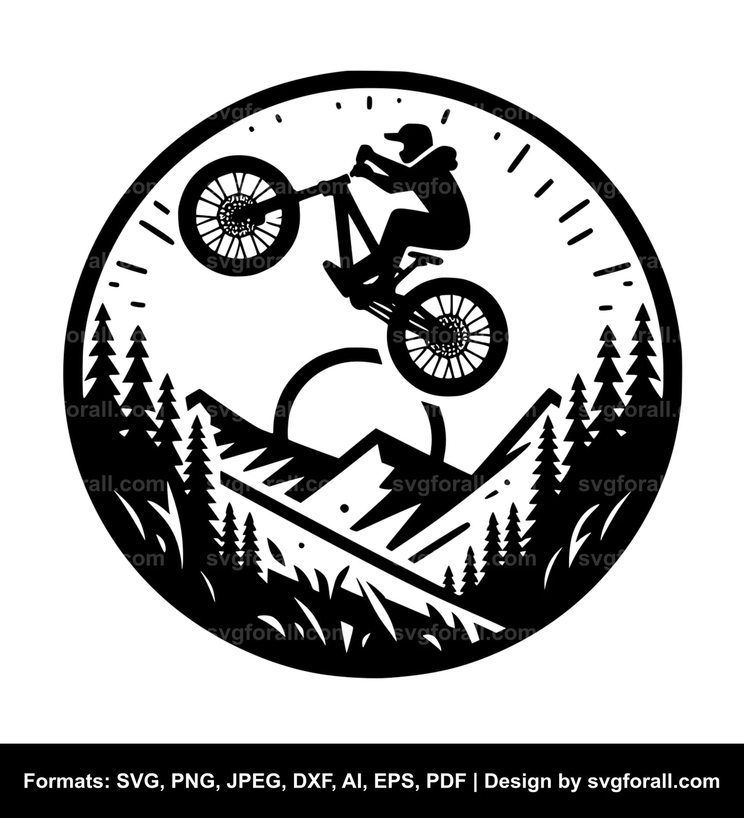 Mountain Bike SVG PNG Image