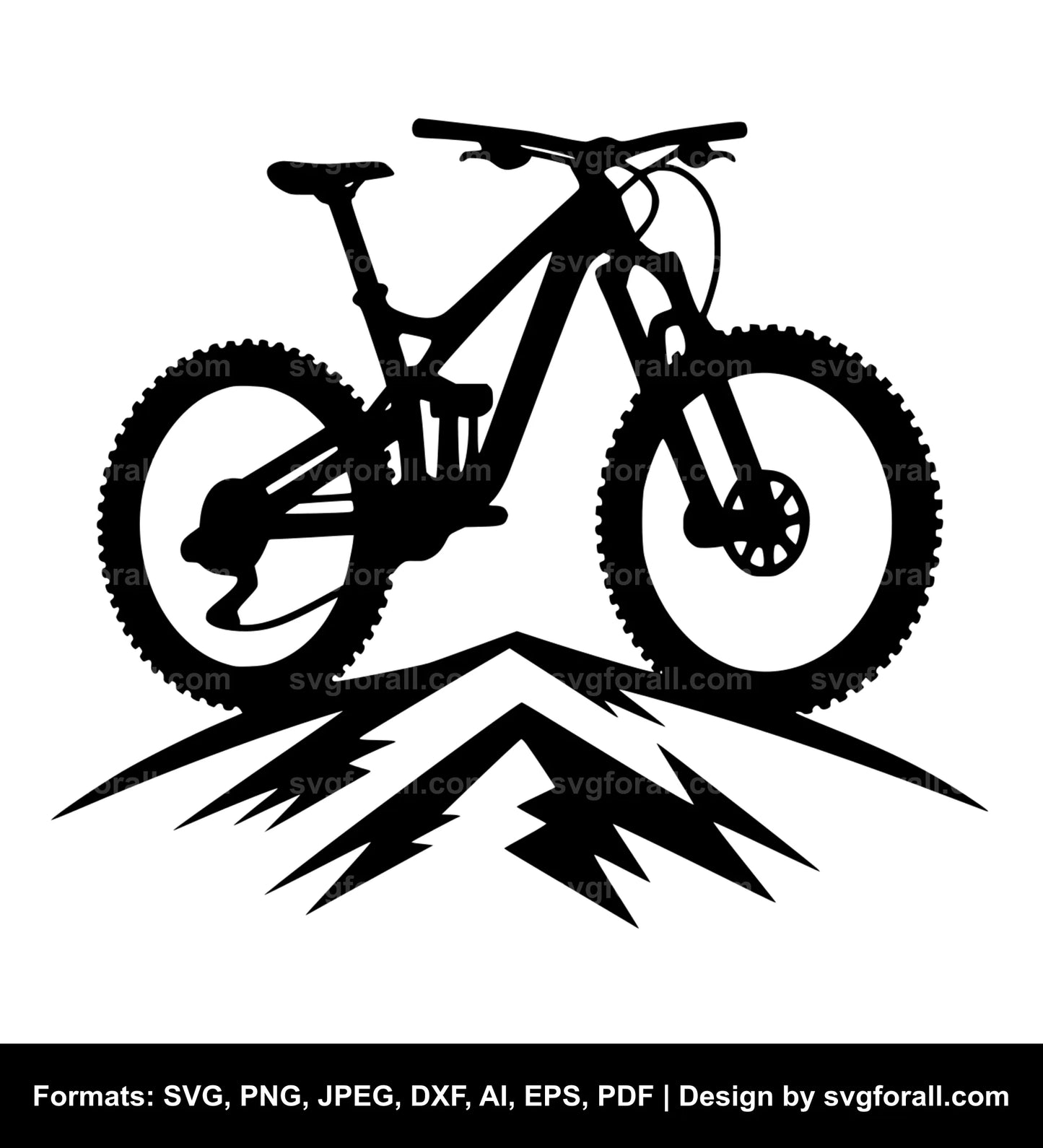 Mountain Bike SVG Vector