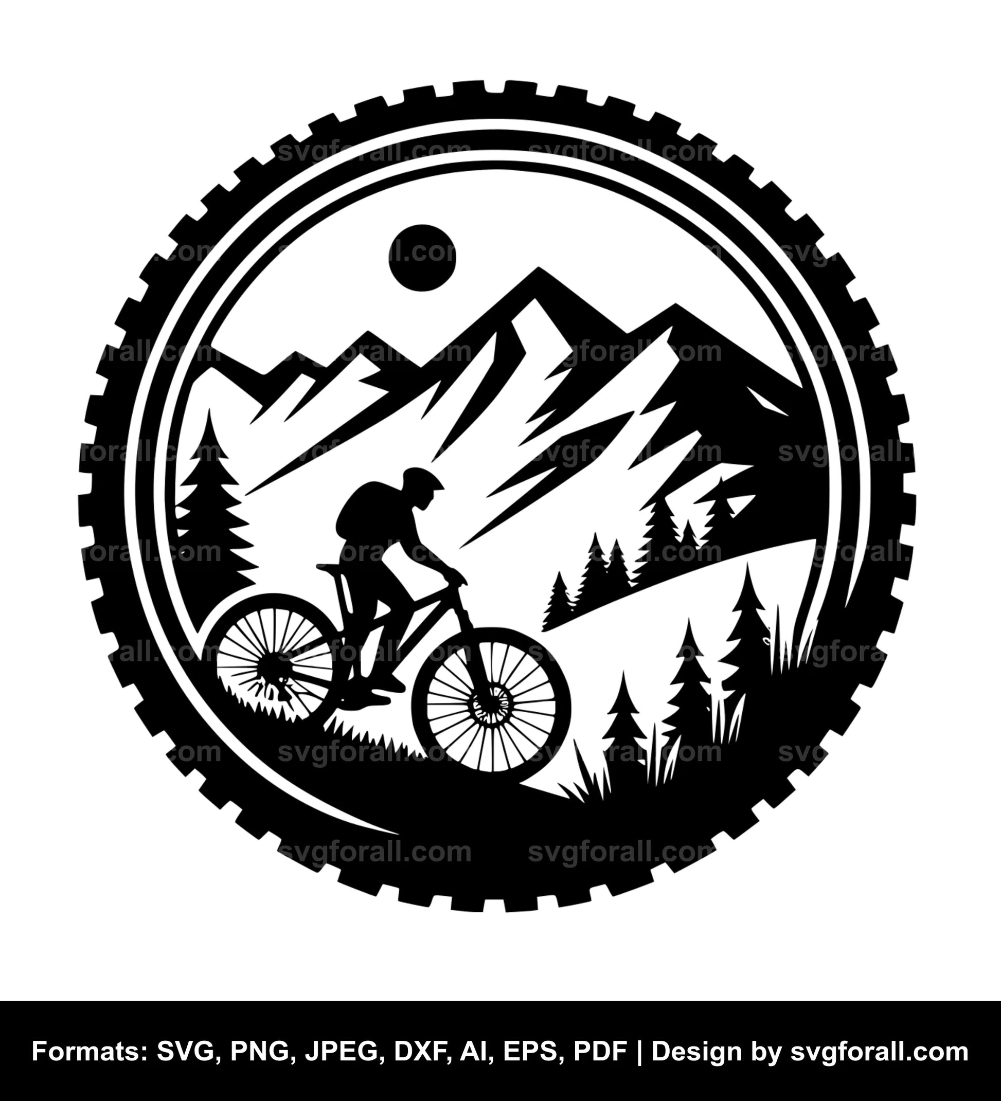 Mountain Bike Vector SVG