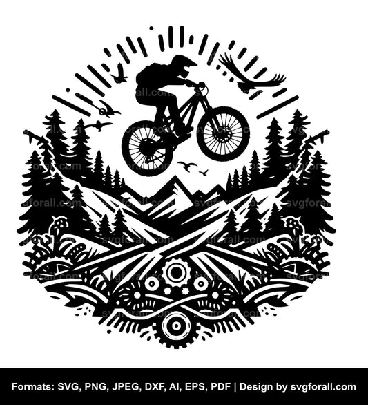 Mountain Biker SVG