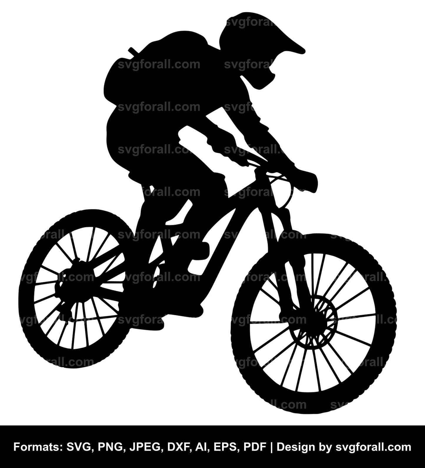 Mountain Biker SVG Design