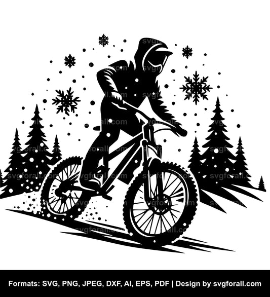 Mountain Biker SVG For Cricut