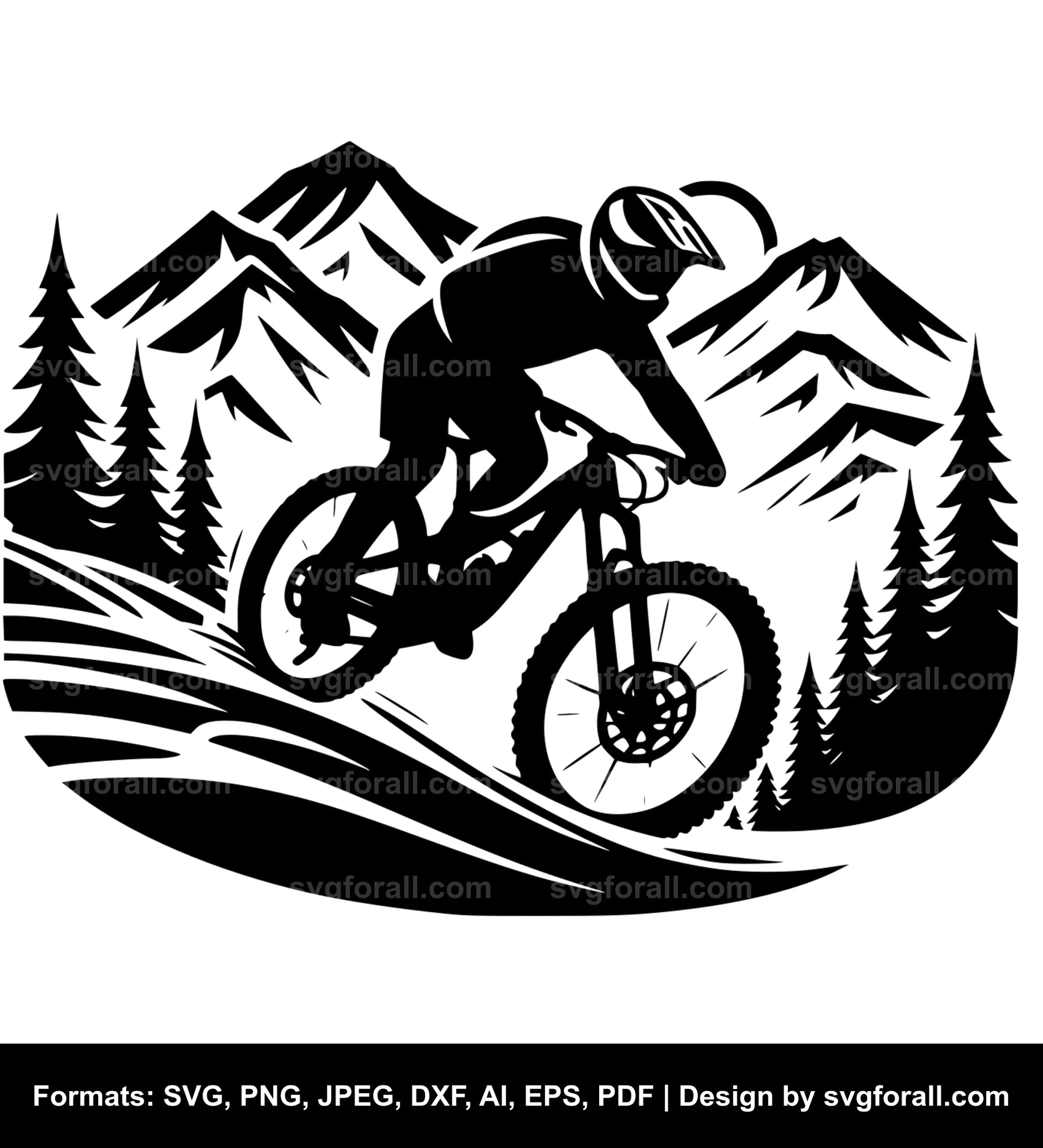 Mountain Biker SVG [for Cricut]