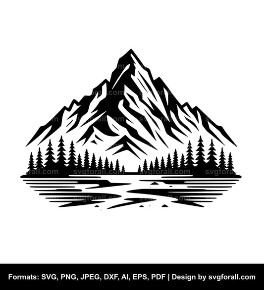 Mountain Black SVG