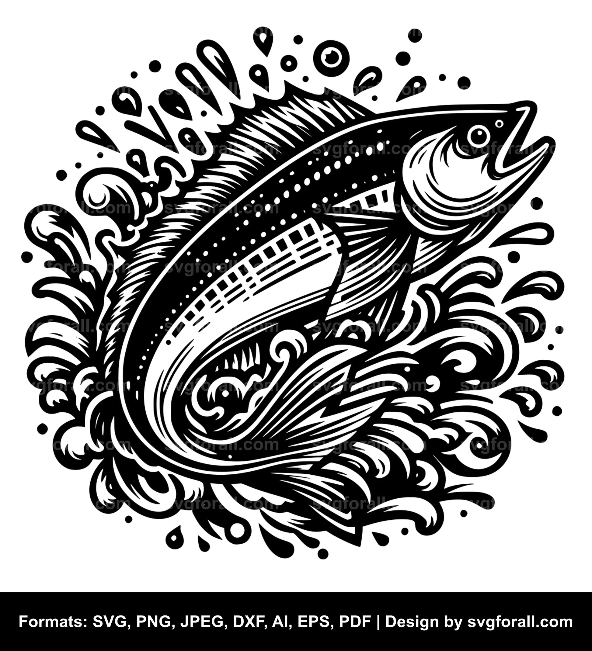 Mullet Fish Clipart SVG