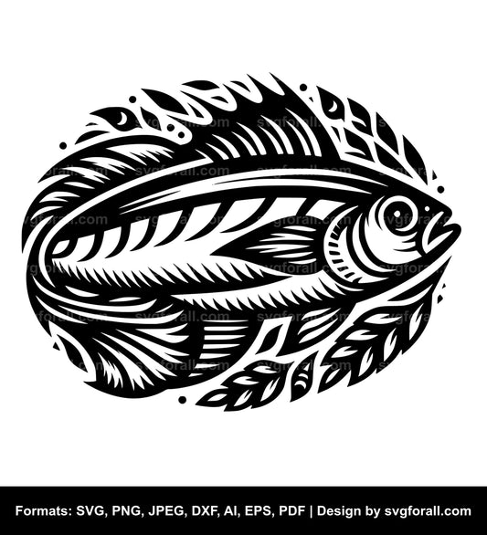 Mullet Fish SVG