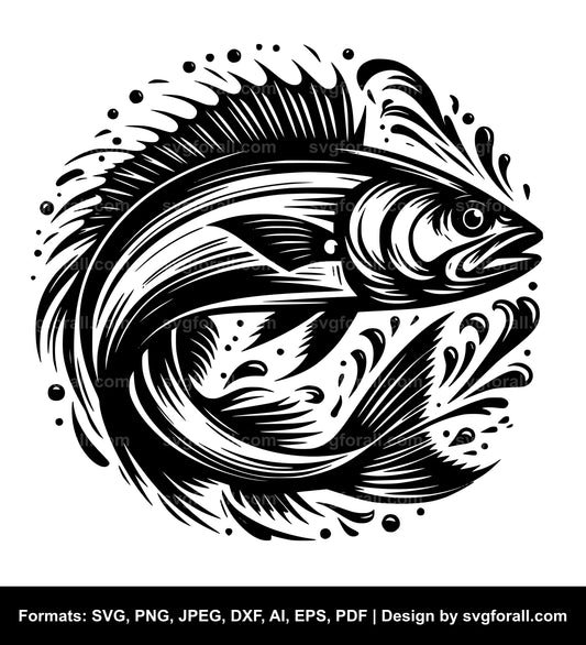 Mullet Fish SVG Clipart