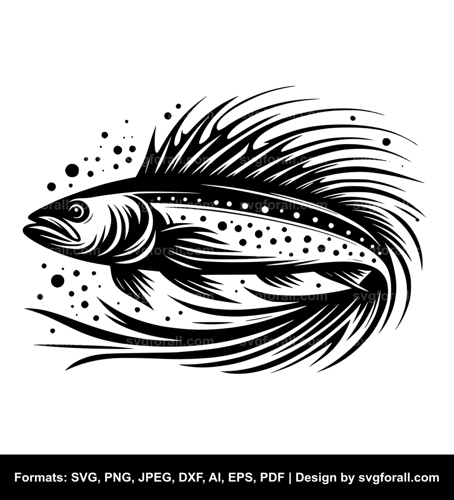 Mullet Fish SVG File