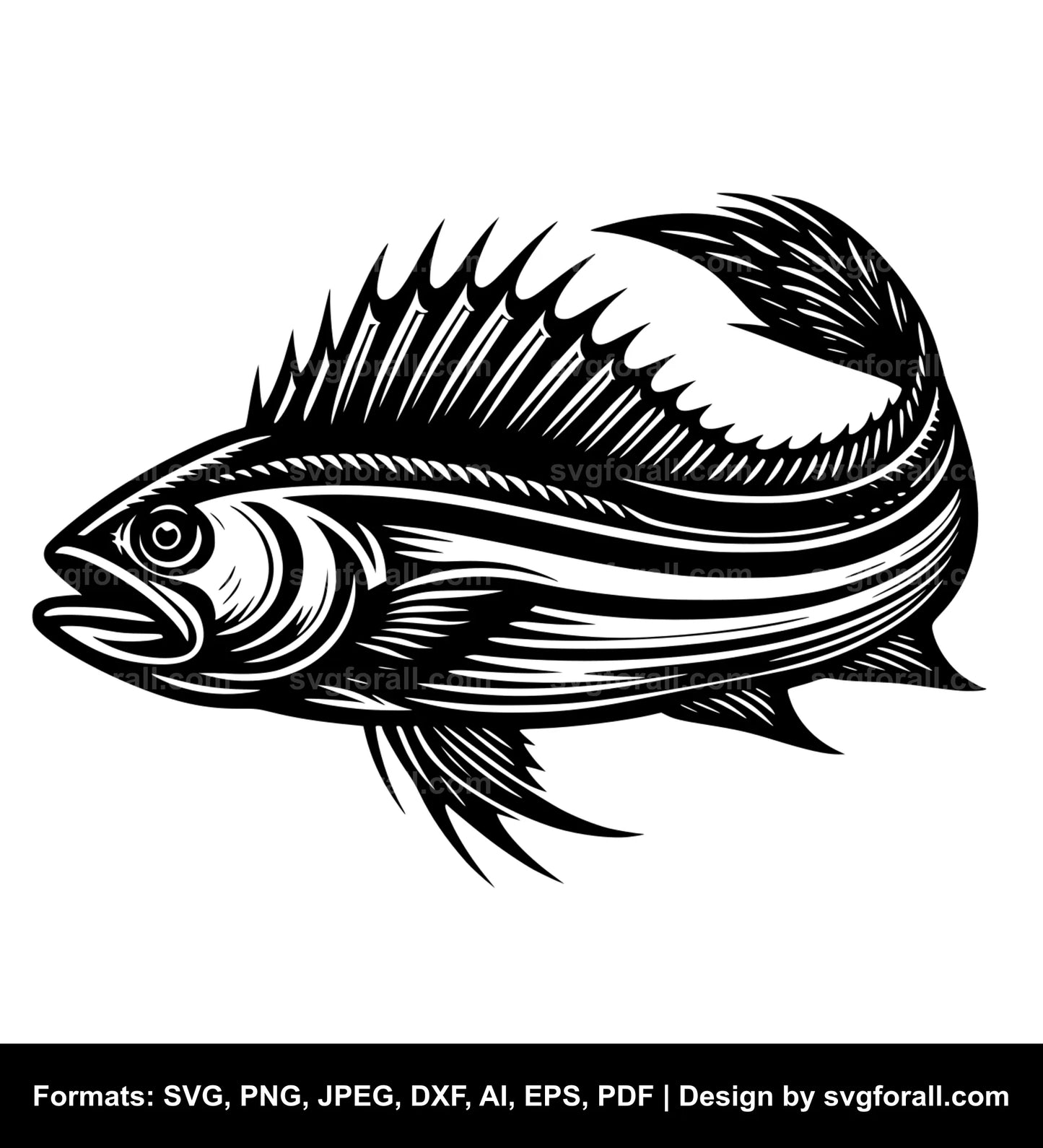 Mullet Fish SVG PNG