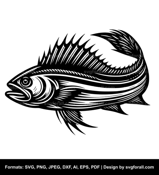 Mullet Fish SVG PNG