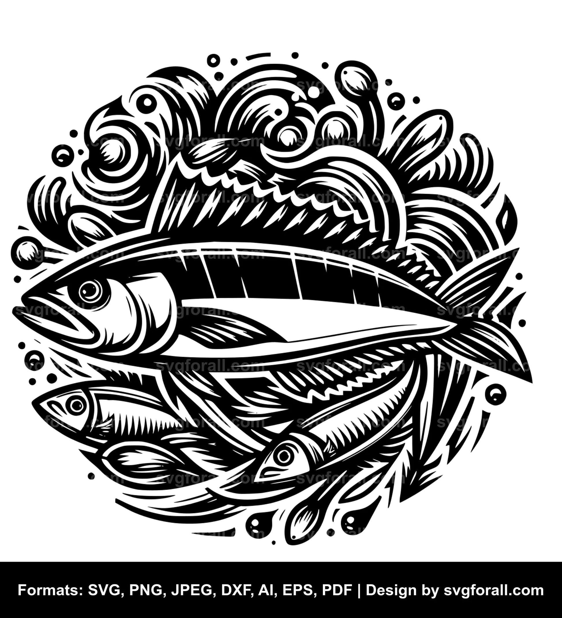 Mullet Fish Vector SVG