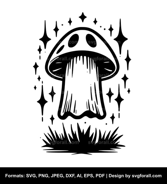 Mushroom Ghost Cricut SVG