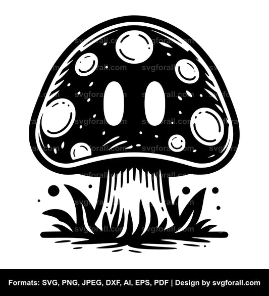 Mushroom Ghost SVG Clip Art