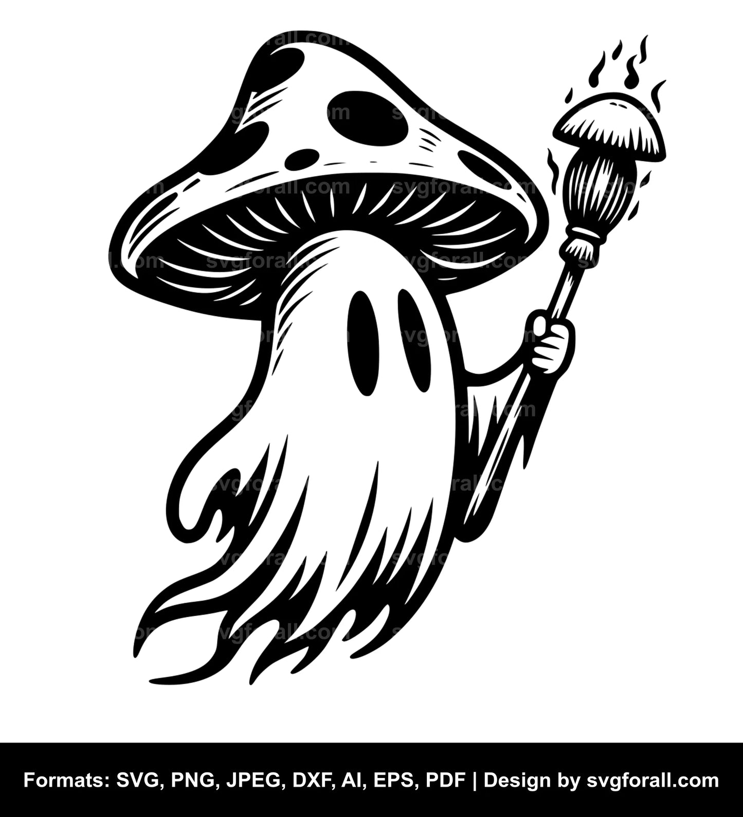 Mushroom Ghost SVG Download