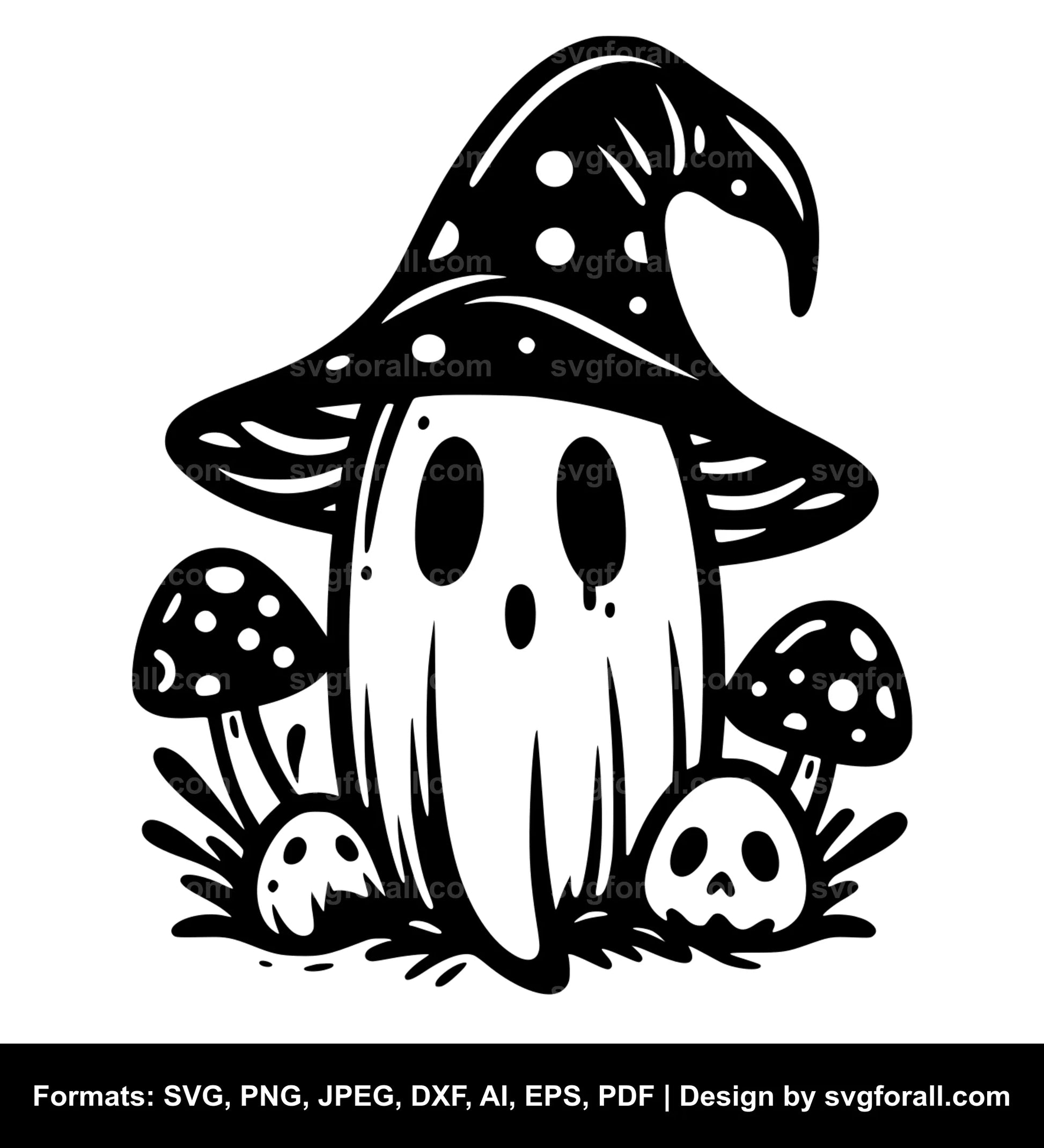 Mushroom Ghost SVG File