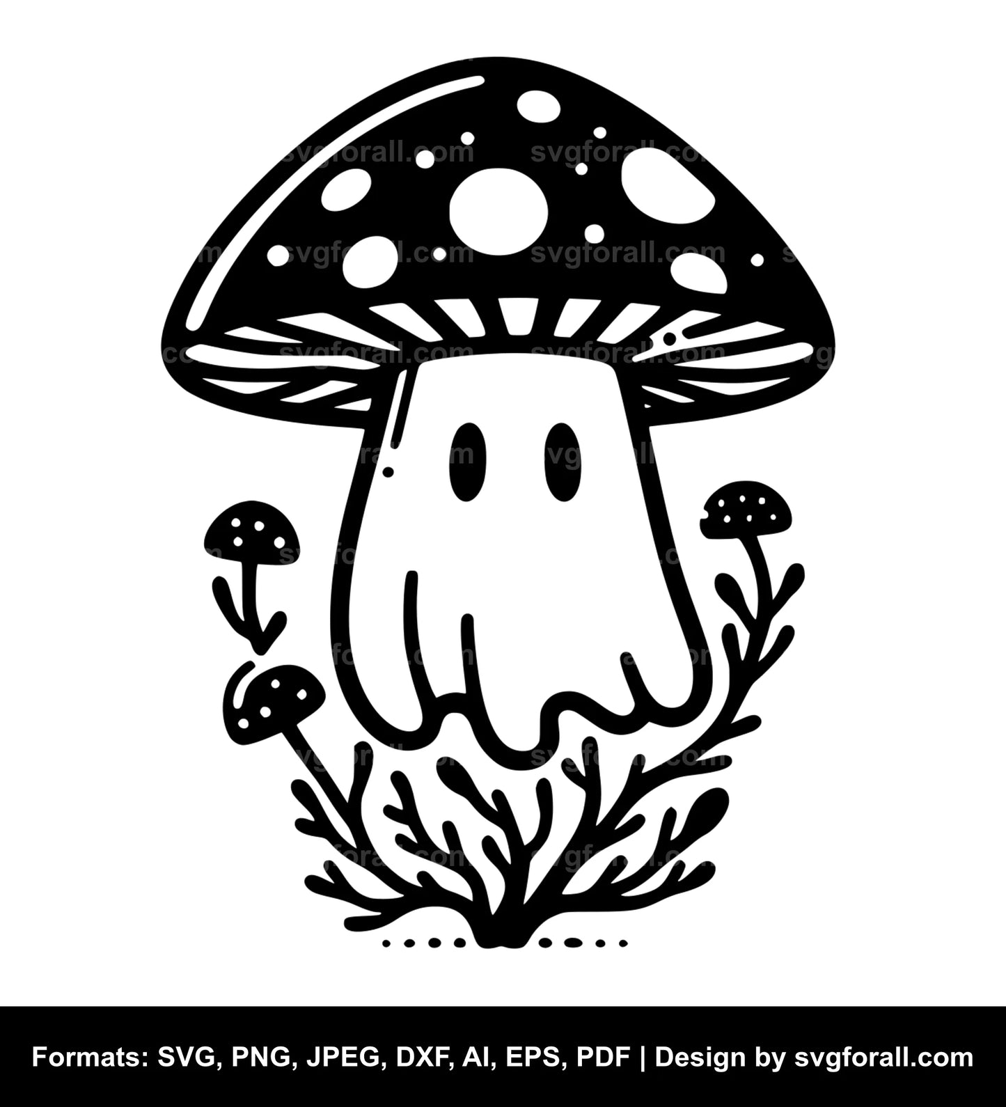 Mushroom Ghost SVG PNG