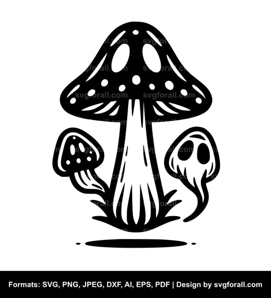 Mushroom Ghost SVG Vector