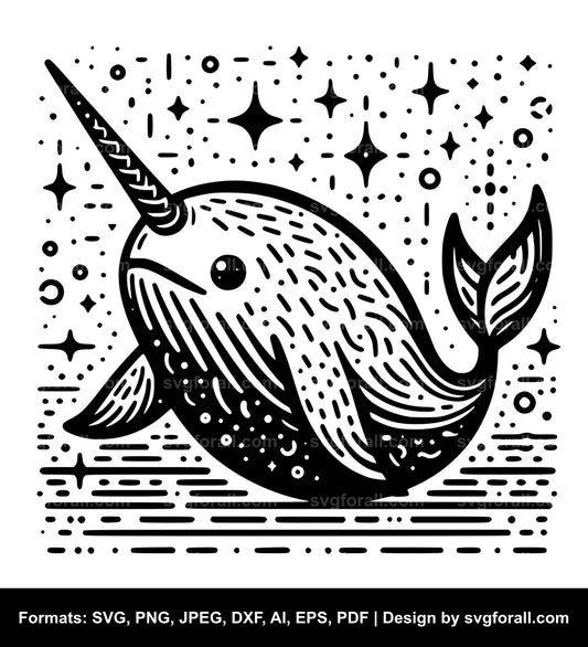 Narwhal Black SVG