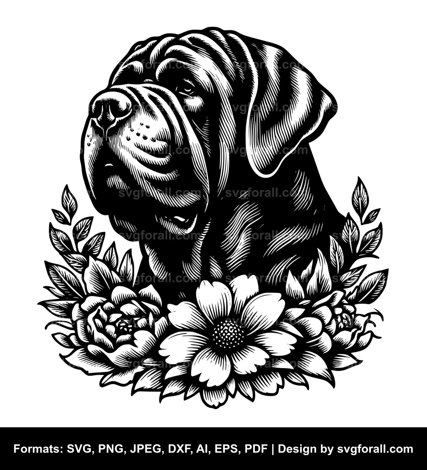 Neapolitan Mastiff Dog SVG File