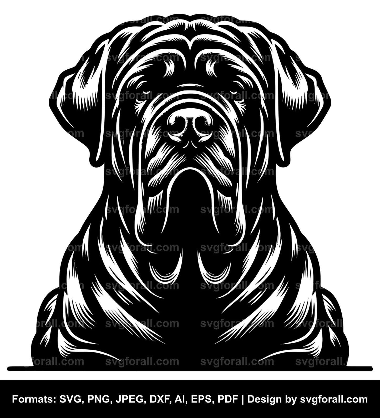 Neapolitan Mastiff Dog SVG PNG