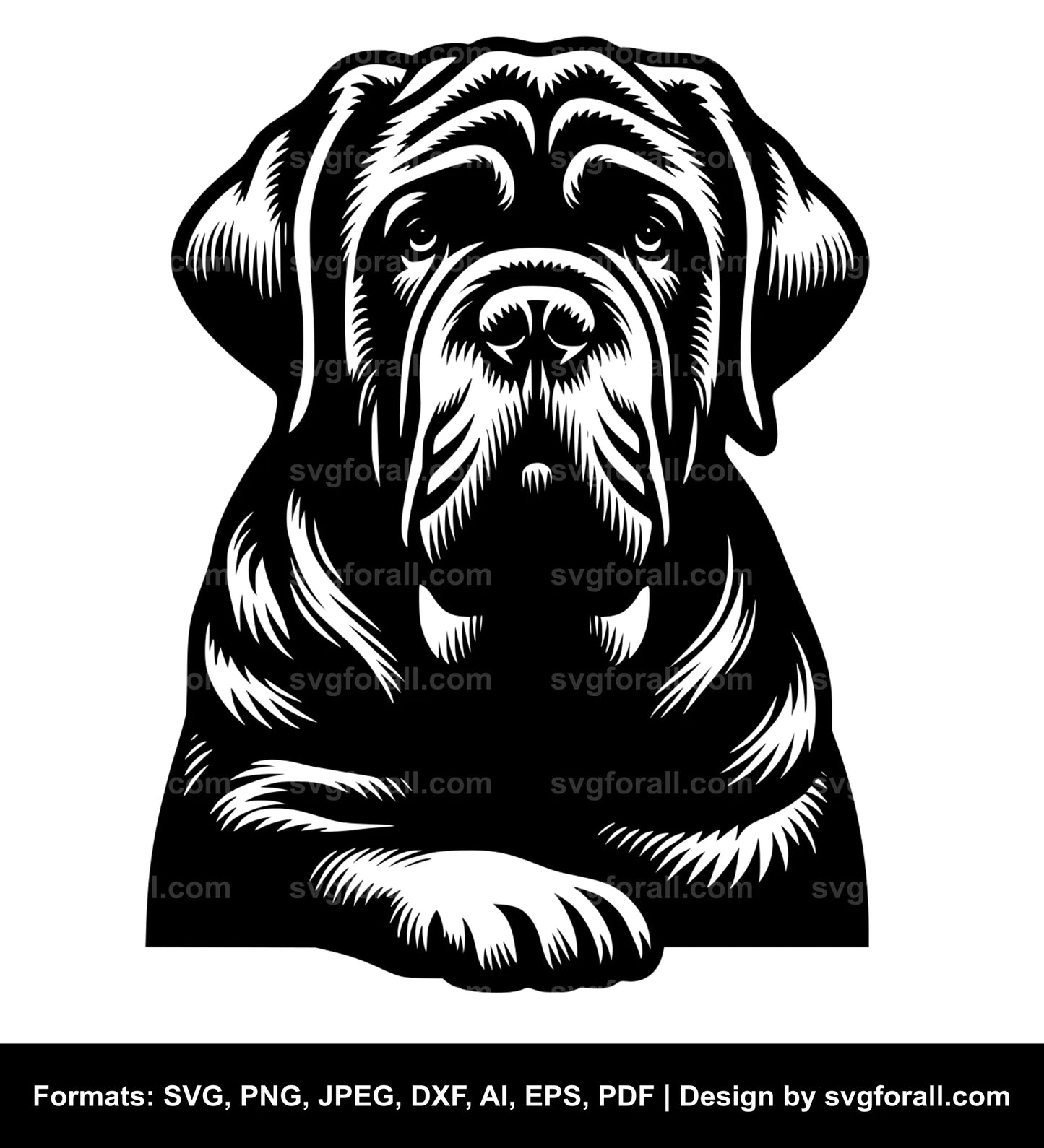 Neapolitan Mastiff Dog SVG Vector