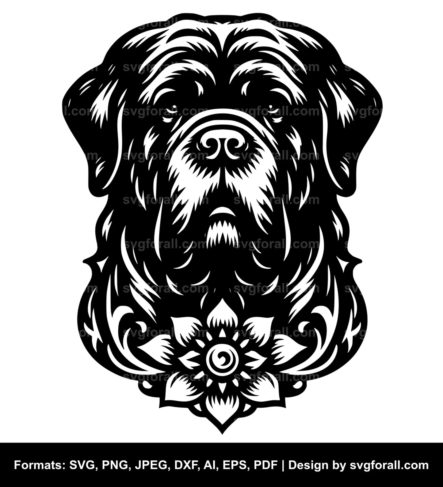 Neapolitan Mastiff Dog Vector SVG