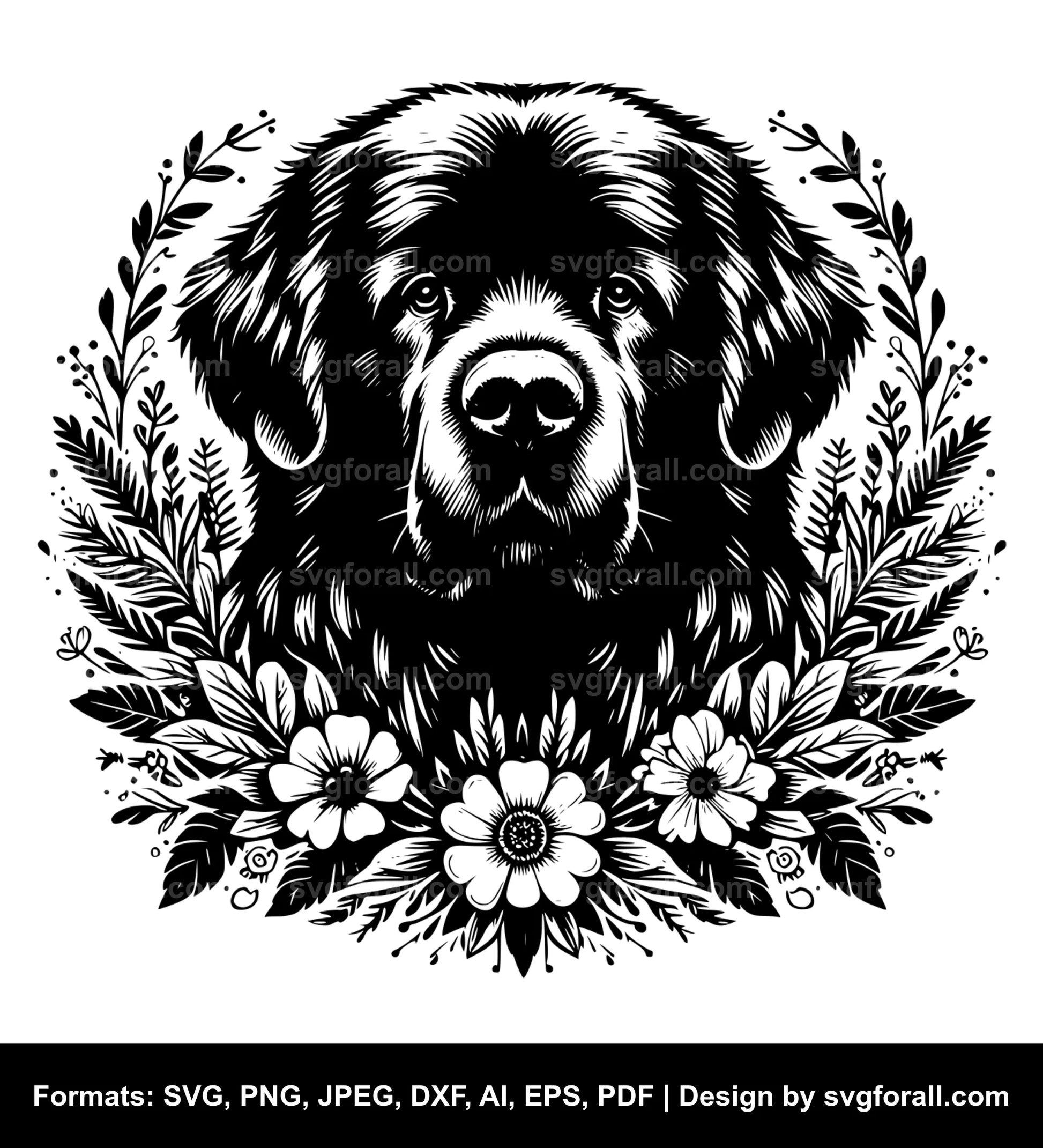 Newfoundland Dog SVG File