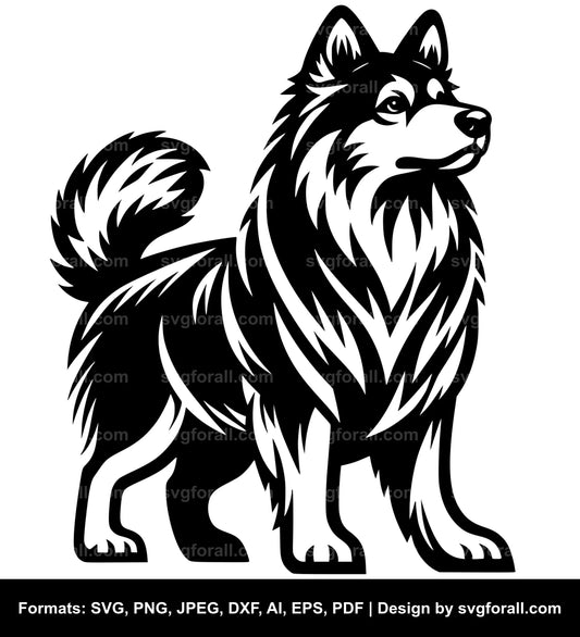 Norwegian Elkhound Dog SVG PNG