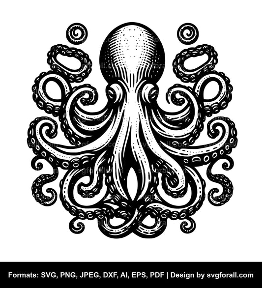 Octopus Laser Cutting SVG