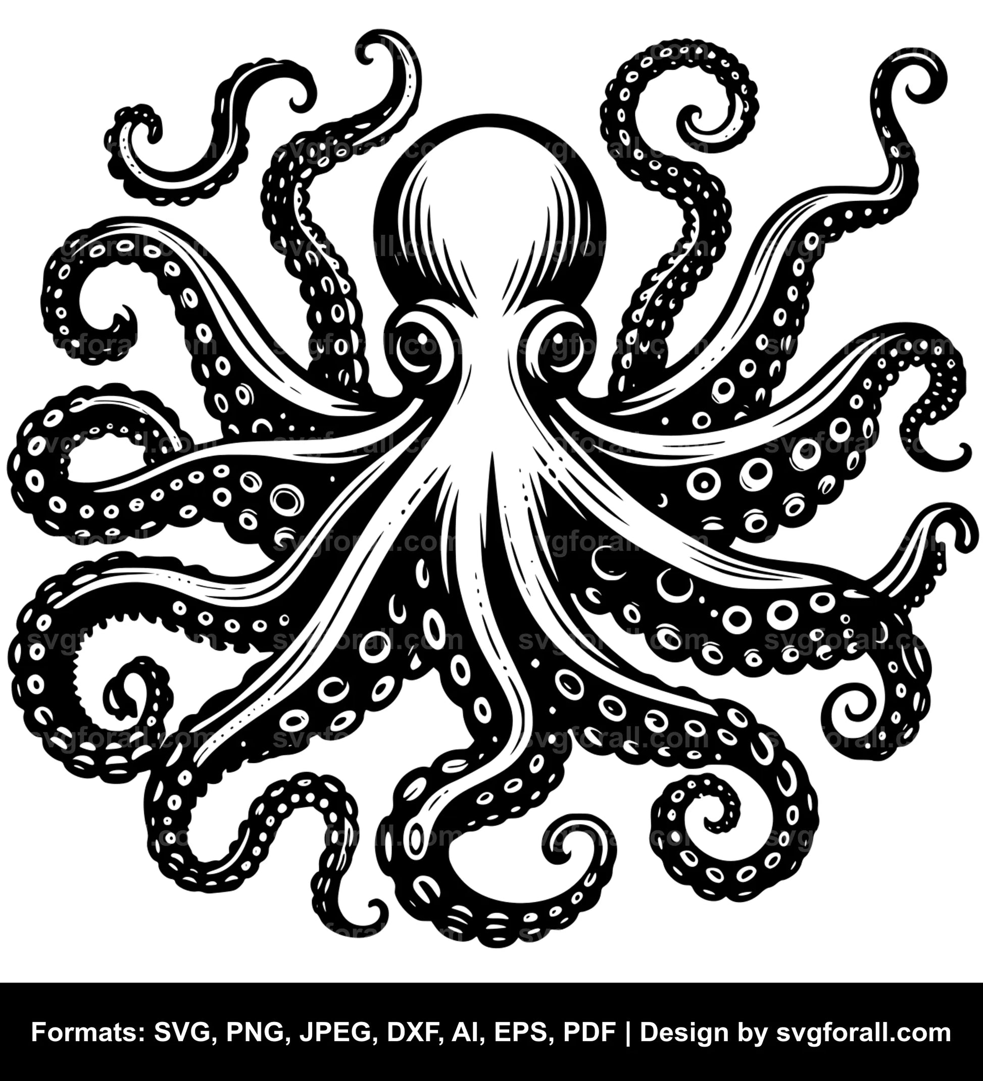 Octopus SVG Clip Art