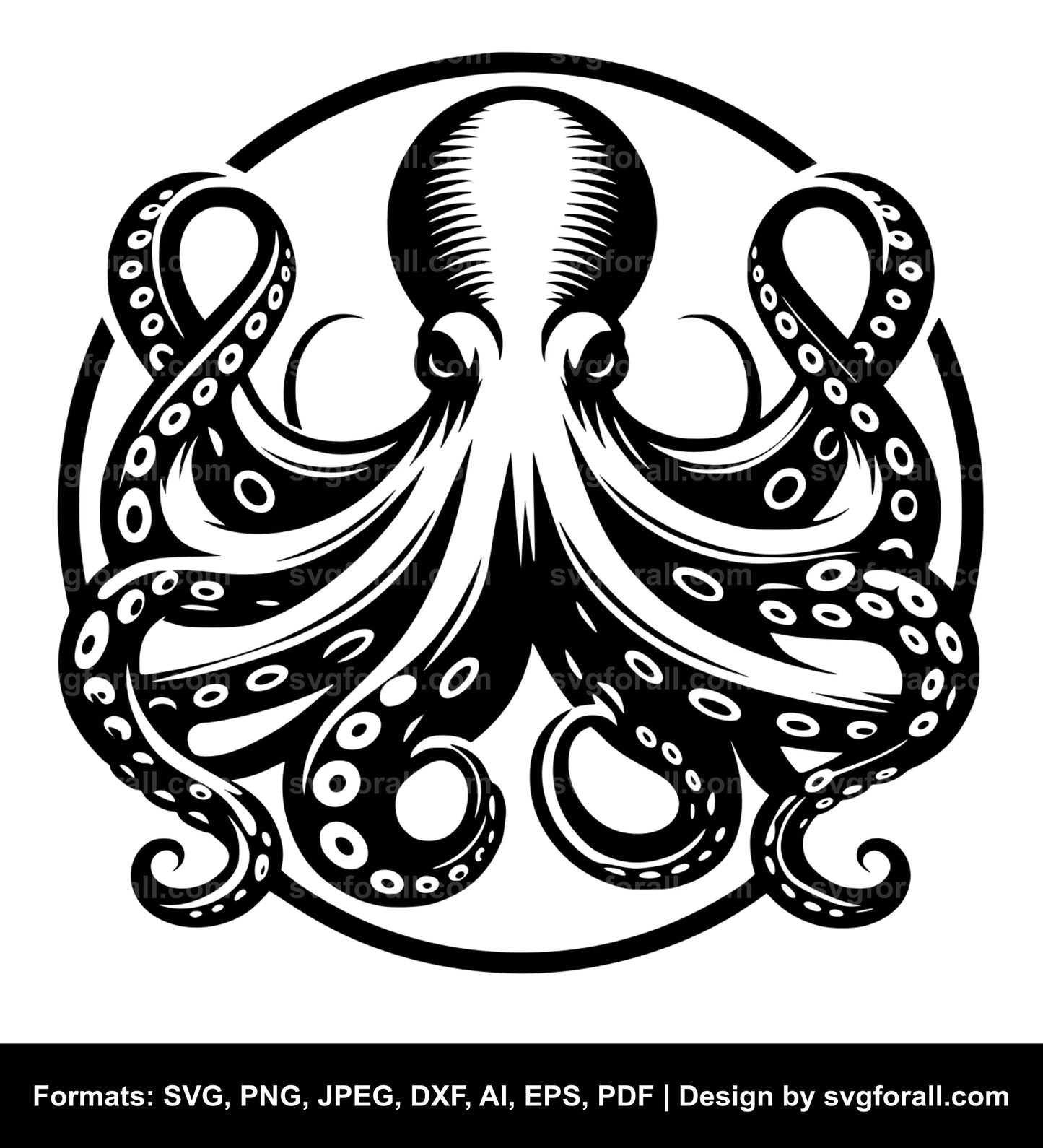 Octopus SVG PNG For Cricut