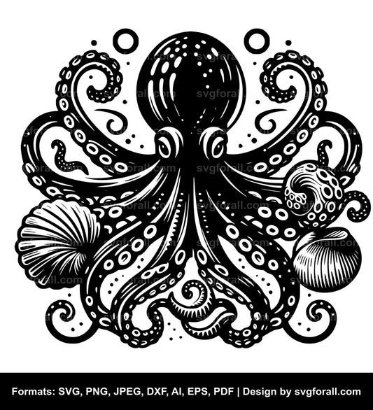 Octopus SVG PNG Image