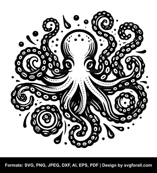 Octopus SVG Vector Image