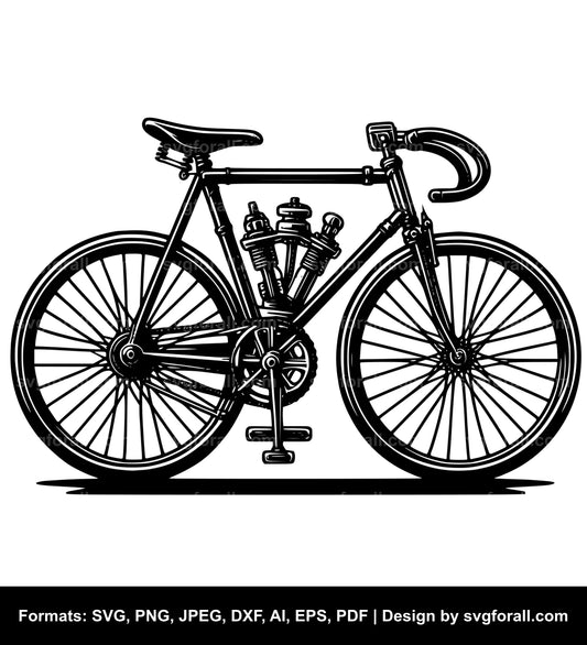 Old Bike SVG Vector