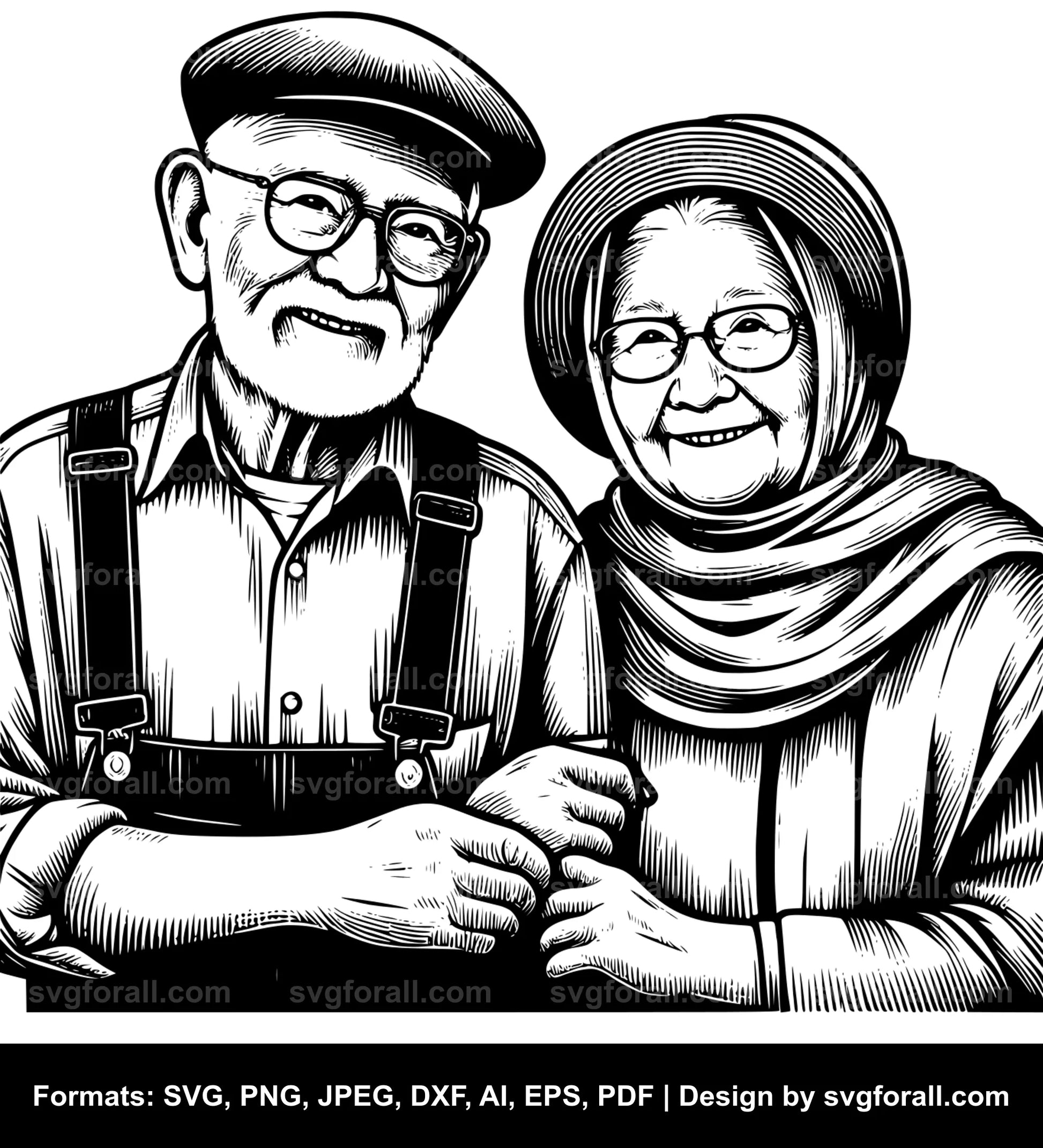 Old Couple SVG Download