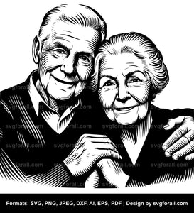 Old Couple SVG