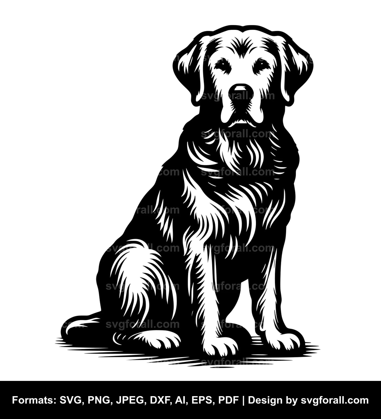 Old Dog Vector SVG