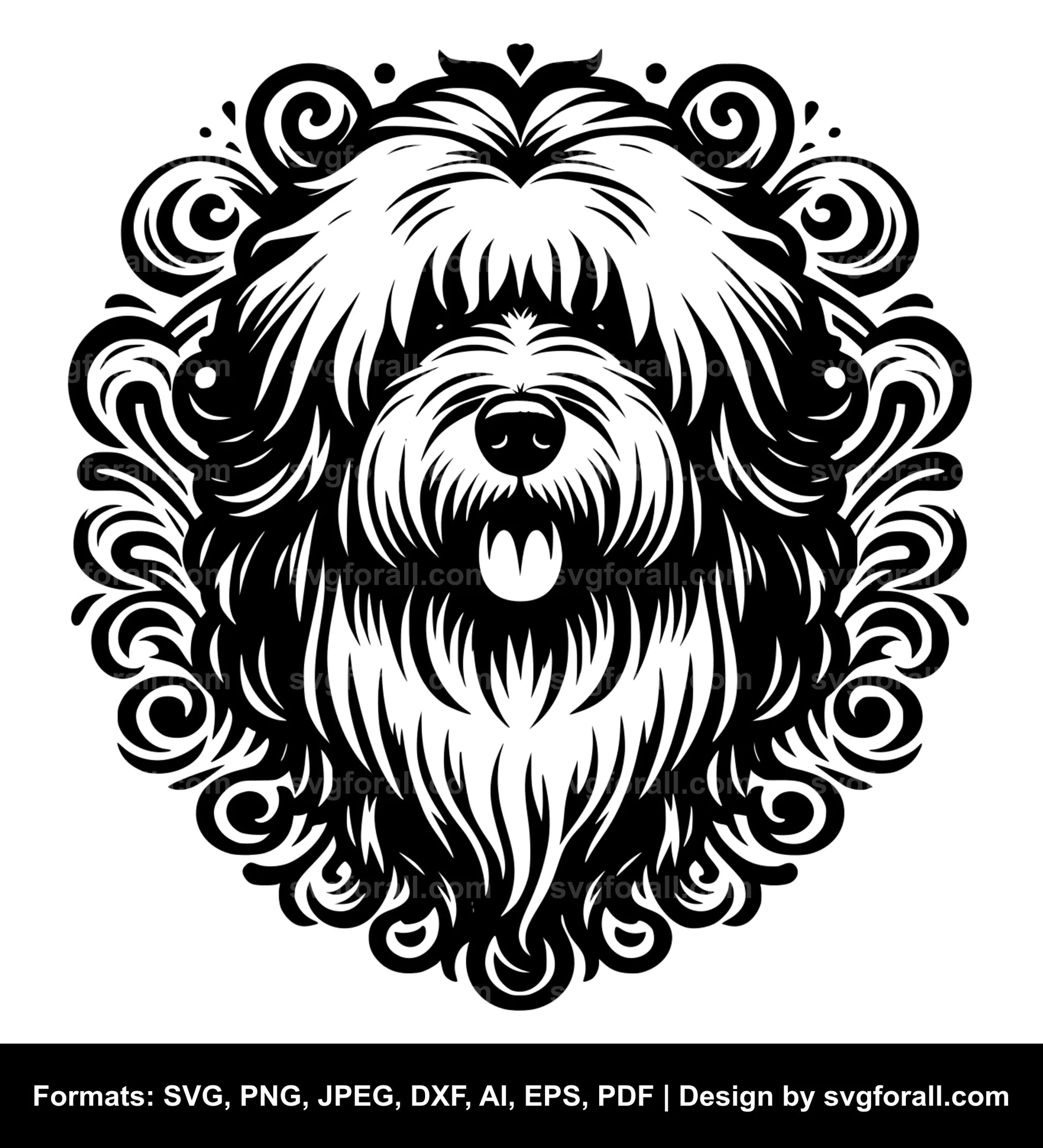 Old English Sheepdog Dog SVG