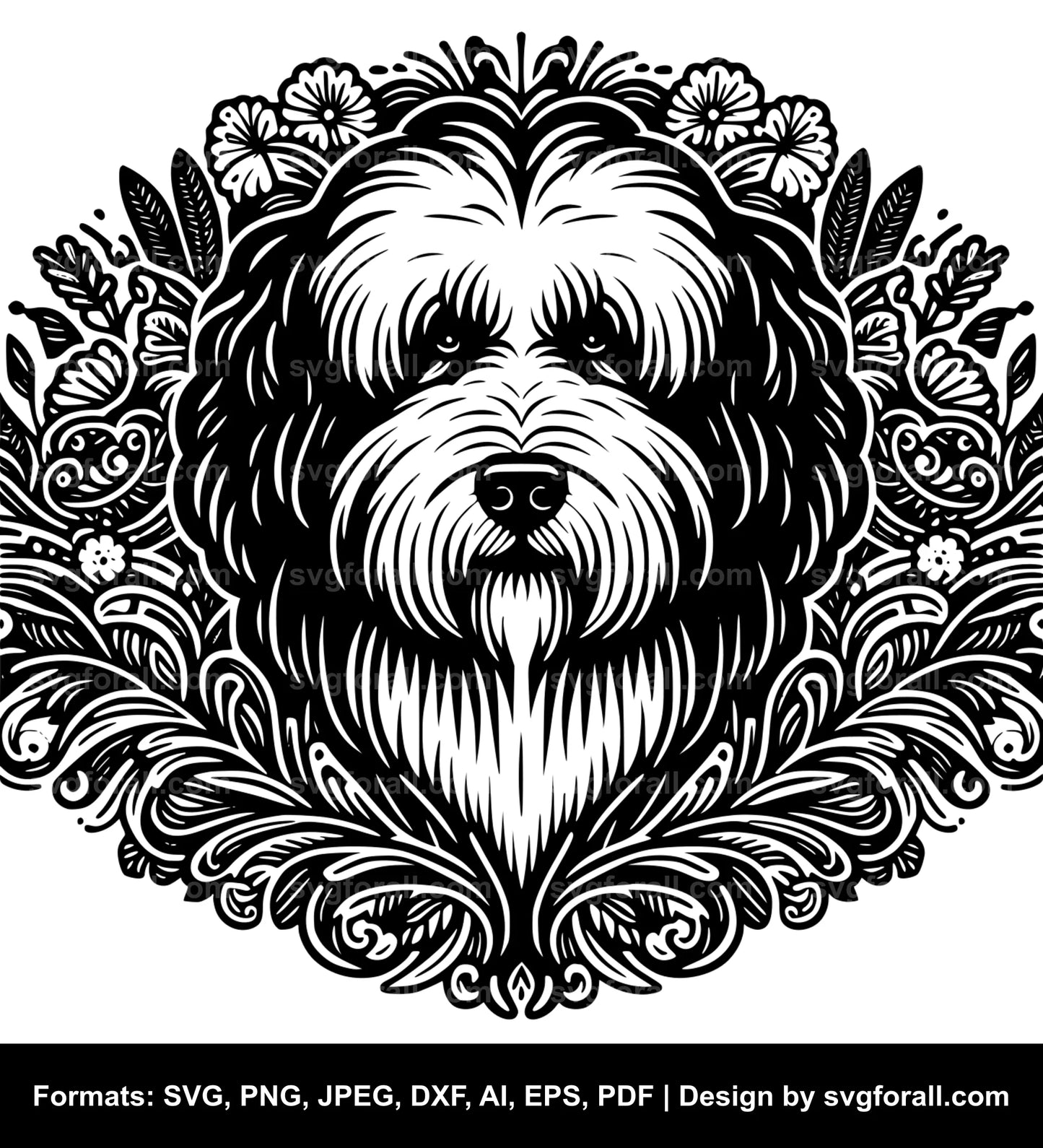 Old English Sheepdog Dog SVG File