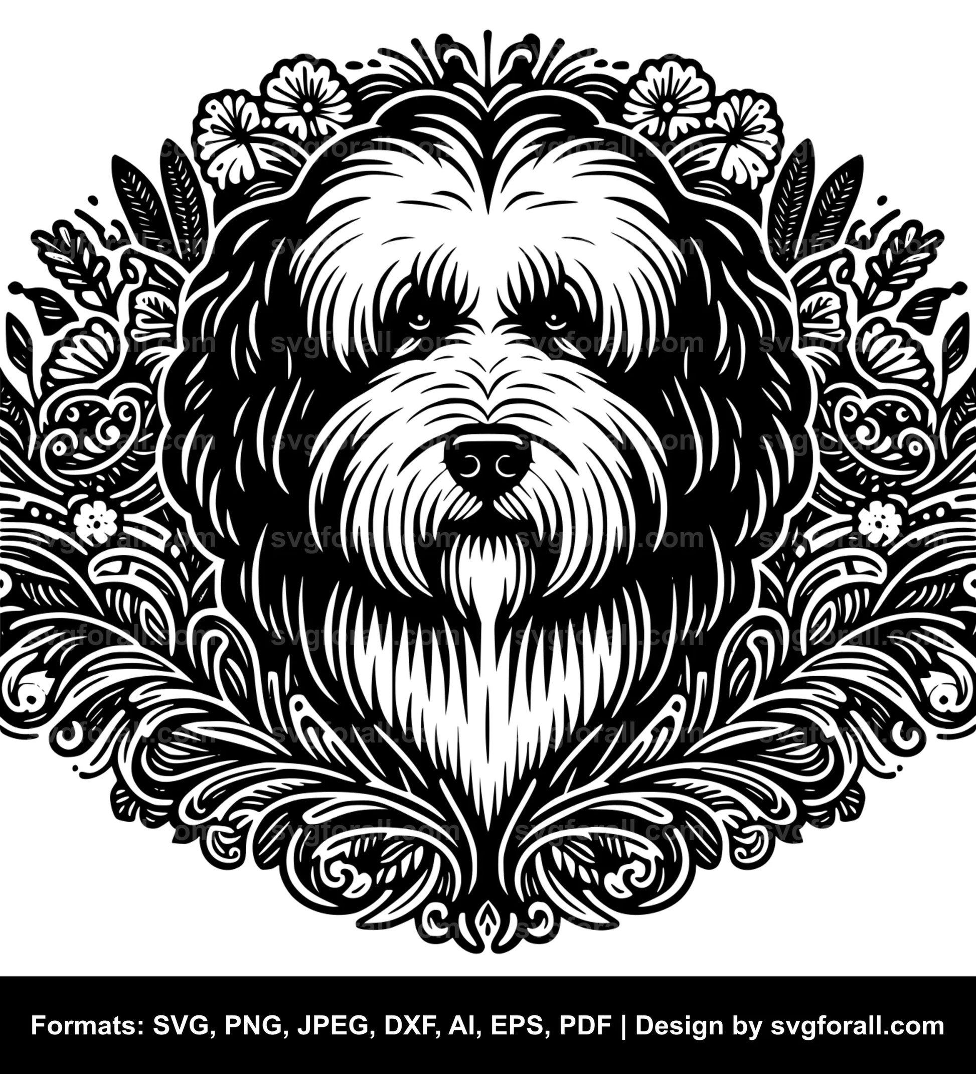 Old English Sheepdog Dog SVG File