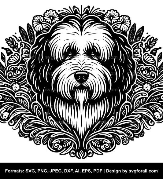 Old English Sheepdog Dog SVG File