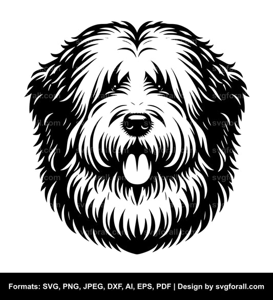 Old English Sheepdog Dog SVG Vector