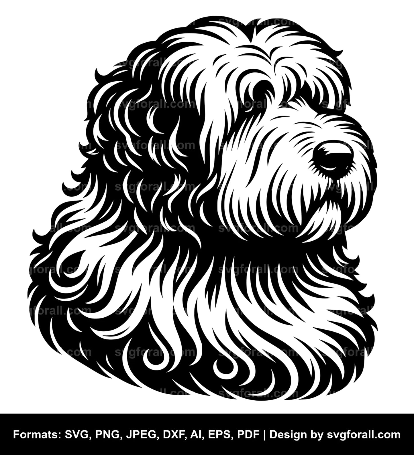 Old English Sheepdog Dog Vector SVG