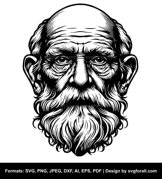 Old Man SVG Design