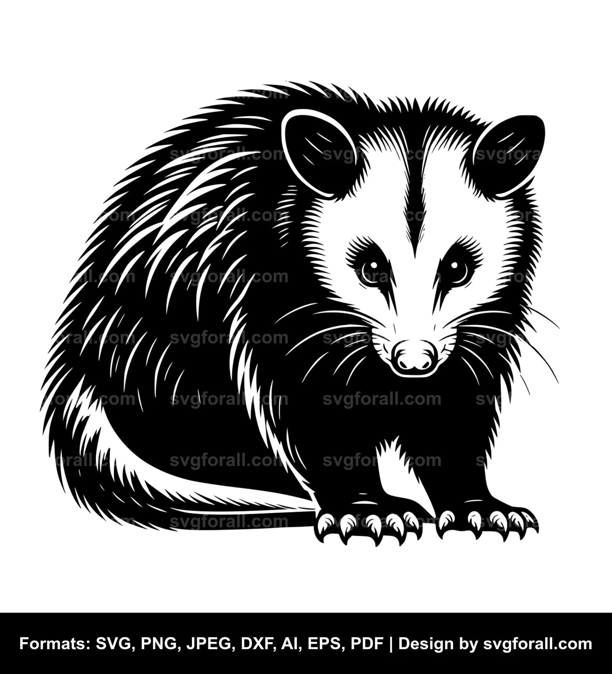 Opossum SVG Cut File