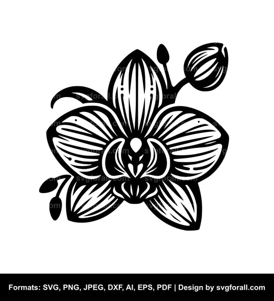 Orchid Flower Cricut SVG