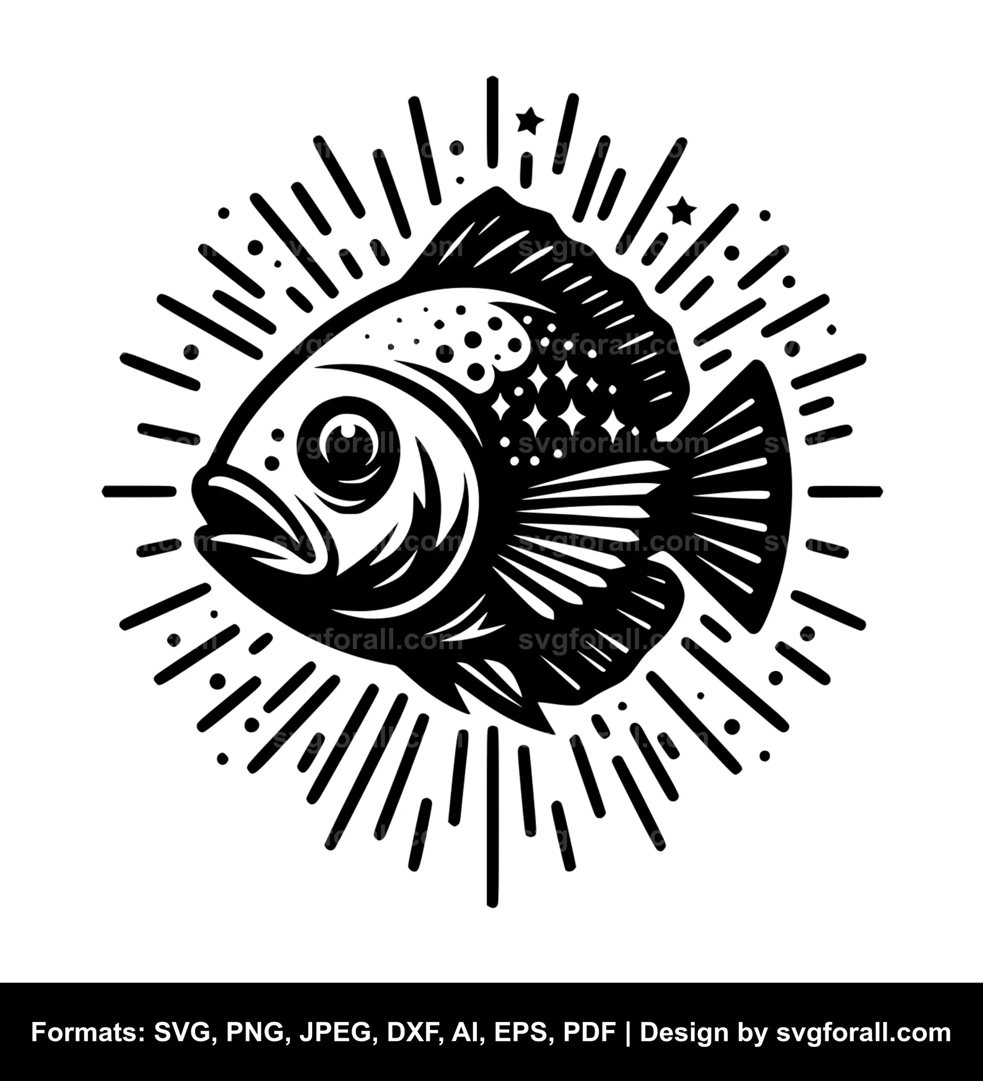 Oscar Fish Clipart SVG