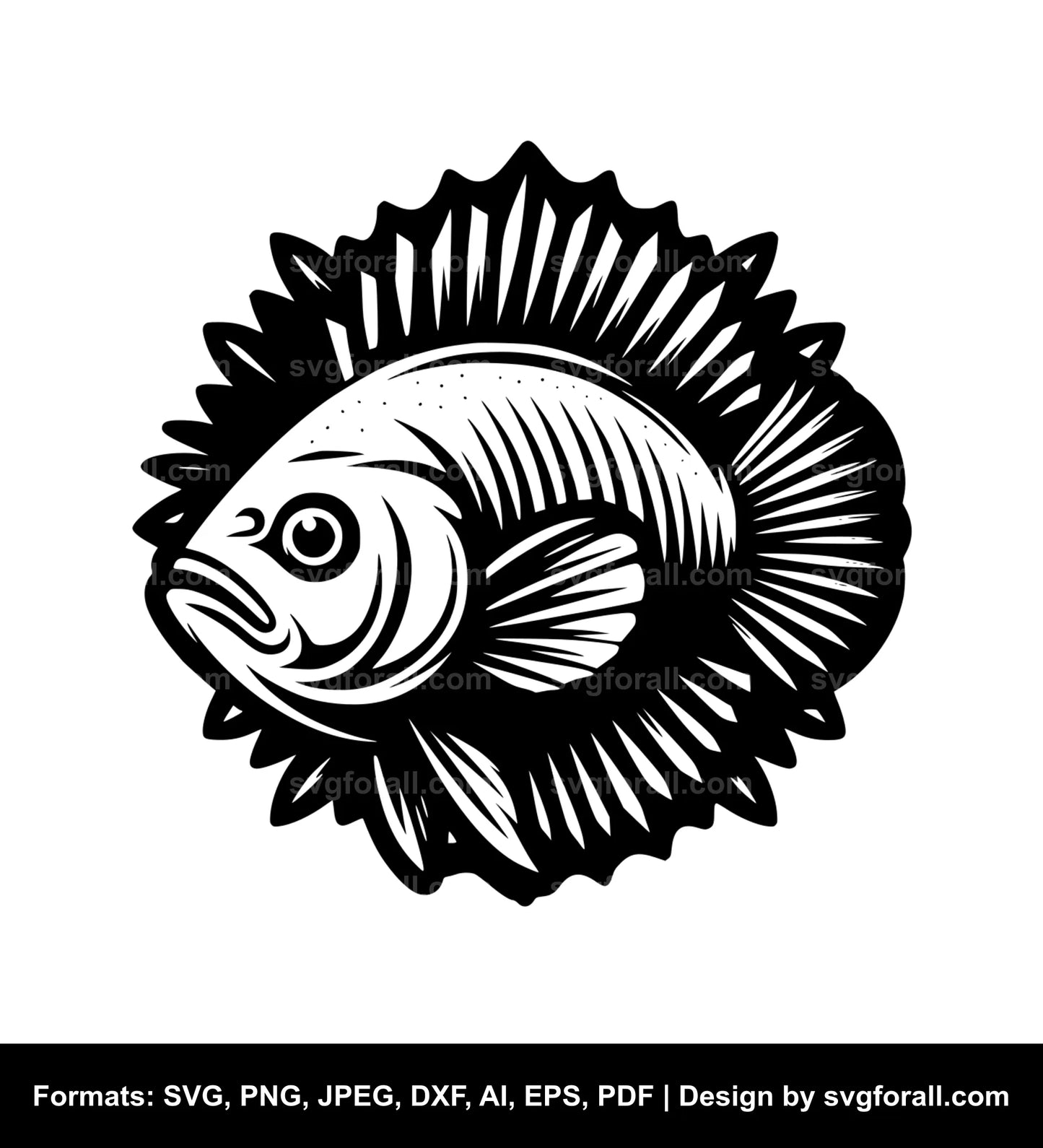 Oscar Fish SVG Clipart