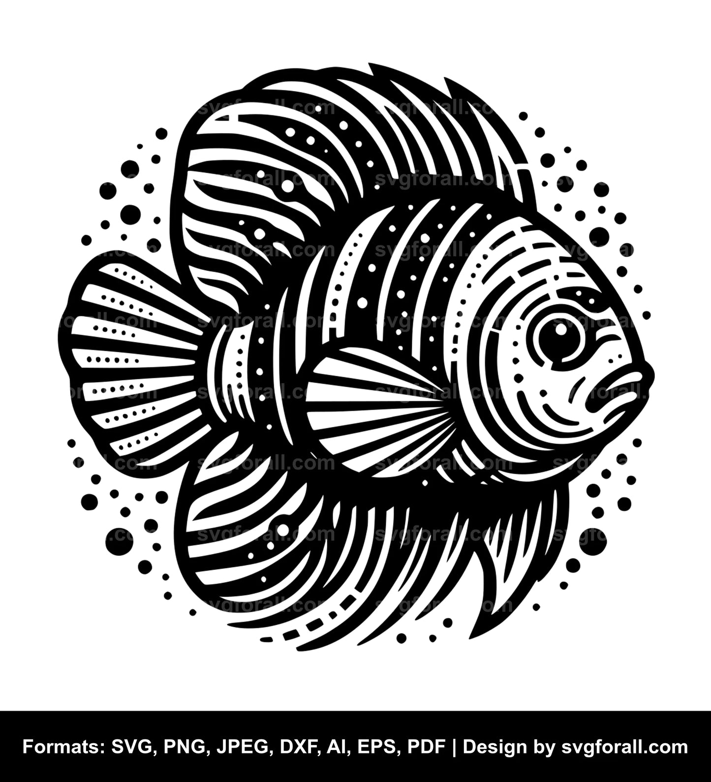 Oscar Fish SVG File